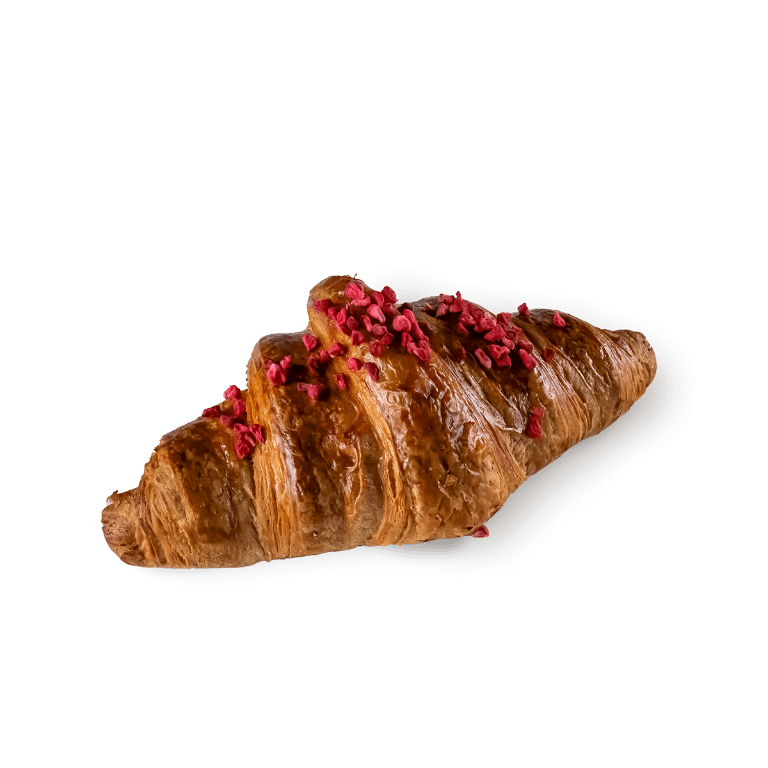 Croissant with raspberry filling